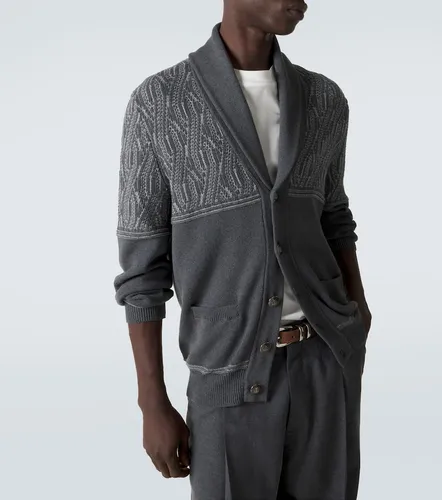Jacquard cotton cardigan - Brunello Cucinelli - Modalova