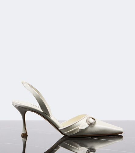 Pumps slingback Zutoslipla in raso - Manolo Blahnik - Modalova