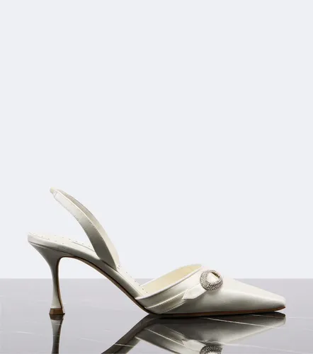 Zutoslipla embellished satin slingback pumps - Manolo Blahnik - Modalova