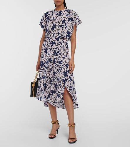Vestido midi de seda floral - Stella McCartney - Modalova