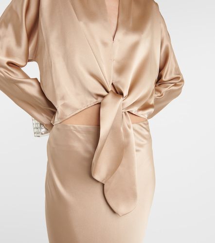 Gonna lunga in satin di seta - The Sei - Modalova