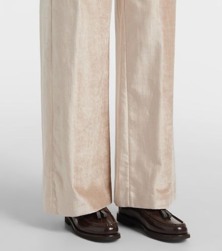 Cotton-blend wide-leg pants - Brunello Cucinelli - Modalova