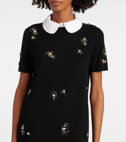 Embellished wool-blend midi dress - Tory Burch - Modalova