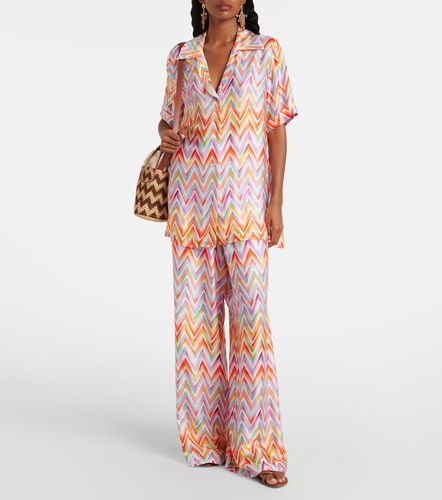 Pantaloni a gamba larga a zig-zag - Missoni - Modalova