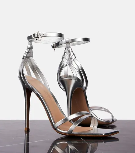 Metallic leather sandals - Gianvito Rossi - Modalova