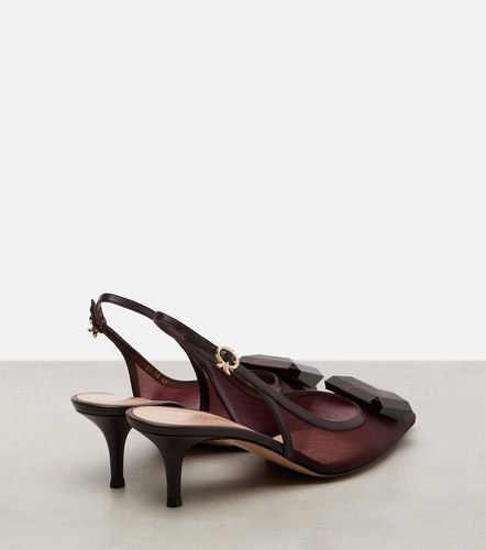Pumps slingback 55 in mesh con pelle - Gianvito Rossi - Modalova