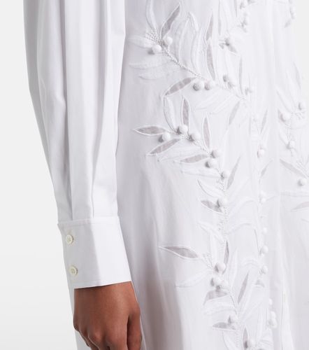 Abito lungo in misto cotone con ricamo - Carolina Herrera - Modalova
