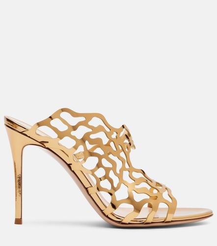 Metallic leather mules - Gianvito Rossi - Modalova