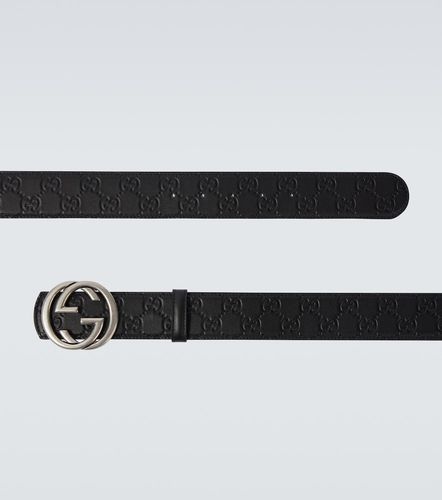Interlocking G reversible leather belt - Gucci - Modalova