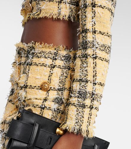 Chaqueta cropped de tweed con lentejuelas - Balmain - Modalova