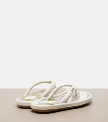 Tod's Striped leather thong sandals - Tod's - Modalova