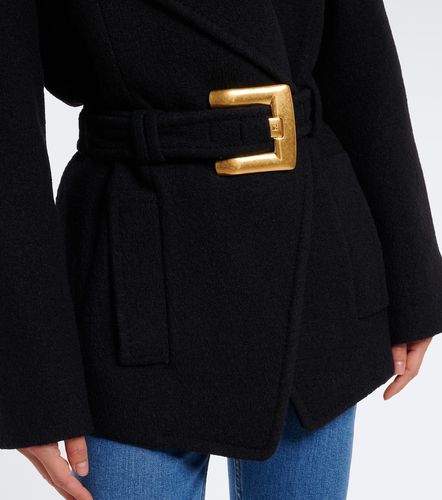 Double-breasted virgin wool coat - Balmain - Modalova