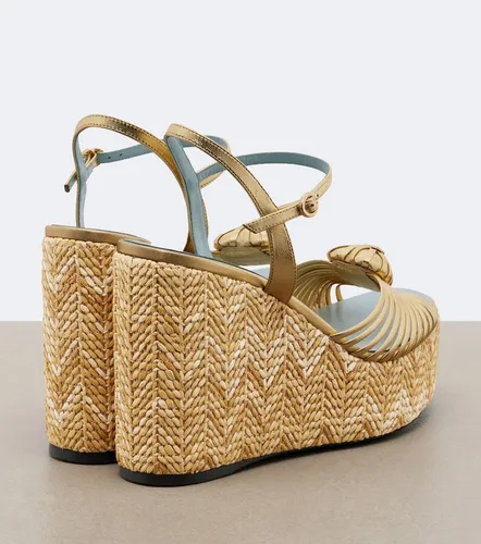 Cour Royal leather espadrille wedges - Valentino Garavani - Modalova