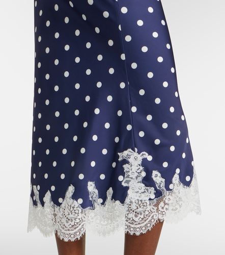 Polka-dot satin midi skirt - Self-Portrait - Modalova