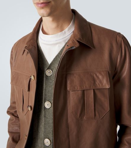 Cardigan in lino e cotone - Brunello Cucinelli - Modalova