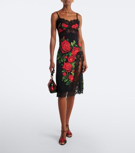 Abito sottoveste in misto seta e cotone - Dolce&Gabbana - Modalova