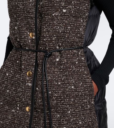 Figurative down-paneled wool-blend vest - Moncler - Modalova