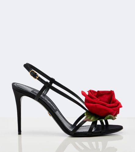Sandali slingback in raso - Dolce&Gabbana - Modalova