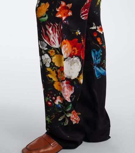 Pantaloni regular con stampa floreale - Dries Van Noten - Modalova