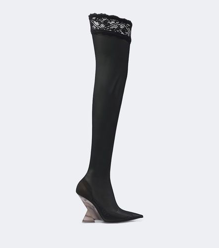 Stivali Cheope in mesh con pizzo - The Attico - Modalova