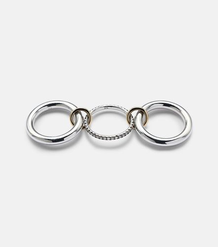Libra Noir sterling and 18kt gold rings with diamonds - Spinelli Kilcollin - Modalova