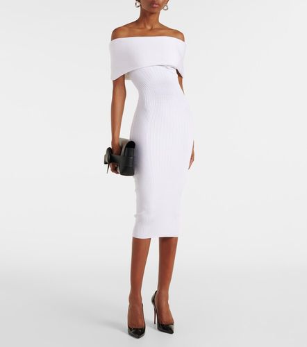 Off-Shoulder Midikleid aus Rippstrick - Mugler - Modalova