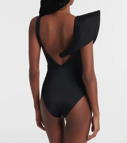 Asymmetric ruffled swimsuit - Johanna Ortiz - Modalova