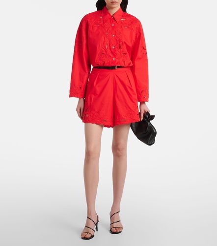 Shorts in cotone con ricamo - Juliet Dunn - Modalova