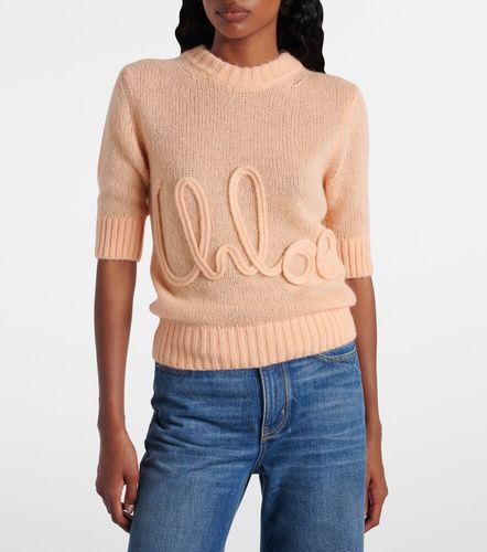 Chloe Logo alpaca and silk sweater - Chloe - Modalova