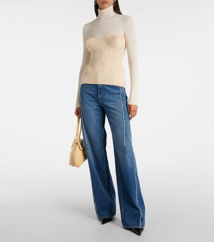 Rollkragenpullover aus Rippstrick - Jean Paul Gaultier - Modalova
