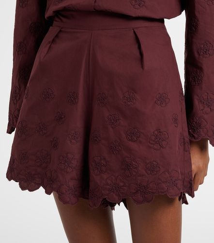 Bestickte Shorts aus Baumwollpopeline - Juliet Dunn - Modalova