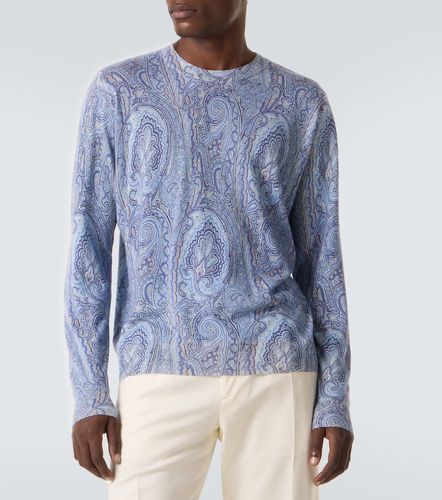 Pullover in seta e cashmere con stampa paisley - Etro - Modalova