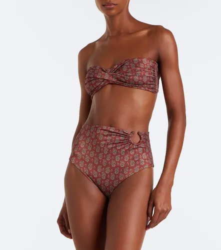 Gathered printed bikini bottom - Johanna Ortiz - Modalova