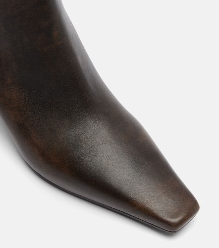 Monili leather ankle boots - Brunello Cucinelli - Modalova