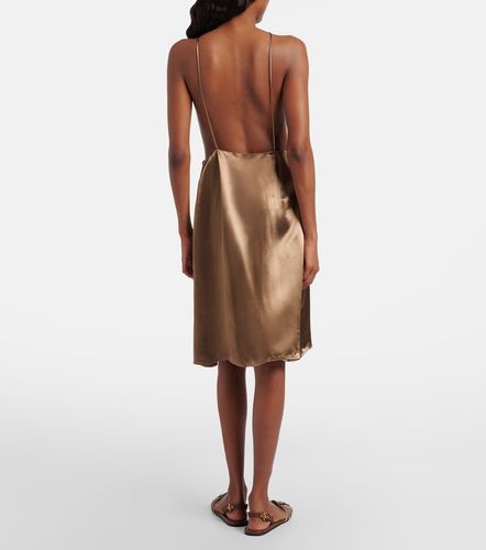 Miu Miu Open-back satin minidress - Miu Miu - Modalova