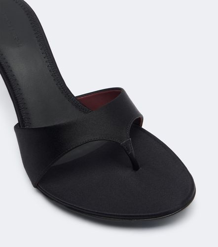 Floral-applique satin thong sandals - Magda Butrym - Modalova