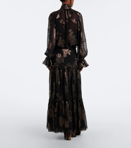 Tiered silk-blend fil coupe maxi skirt - Etro - Modalova