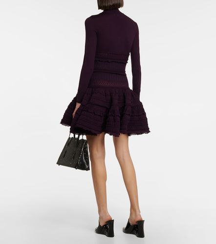 Alaia Ruffle virgin wool minidress - Alaia - Modalova