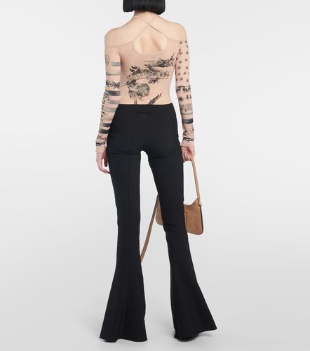 X KNWLS - Pantaloni flared con cut-out - Jean Paul Gaultier - Modalova