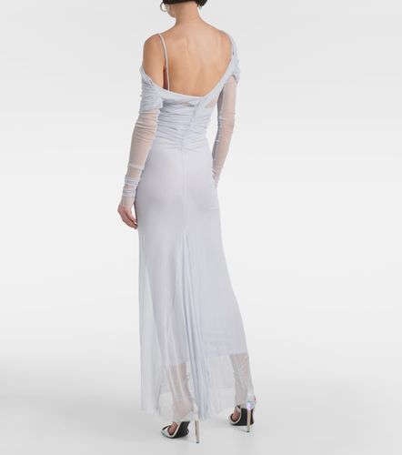 Veiled off-shoulder tulle maxi dress - Christopher Esber - Modalova