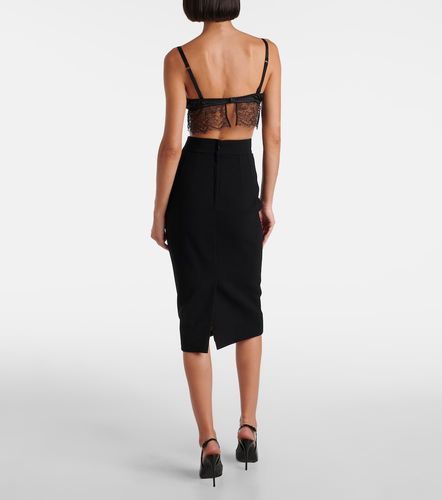 Bralette de satén con encaje - Dolce&Gabbana - Modalova