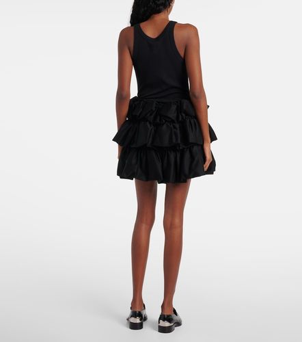 Minifalda de algodón a capas - Noir Kei Ninomiya - Modalova