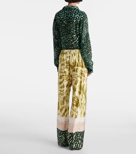 Printed wide-leg pants - Dries Van Noten - Modalova