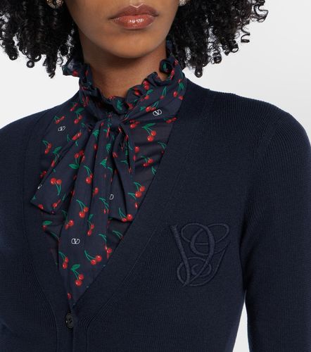 Ruffled virgin wool cardigan - Valentino - Modalova
