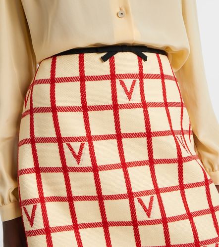 Minigonna VLogo in lana e cotone a quadri - Valentino Garavani - Modalova