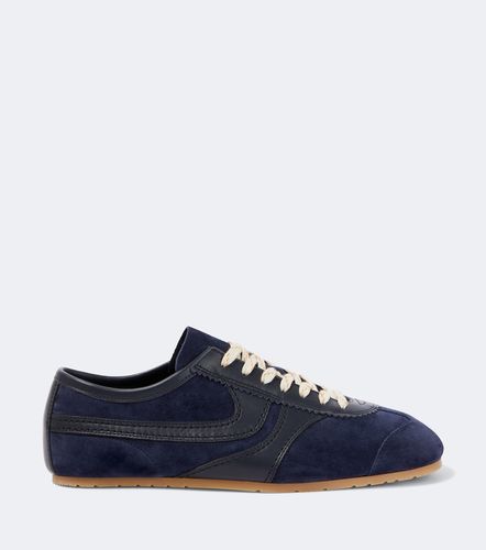 Leather-trimmed suede sneakers - Dries Van Noten - Modalova