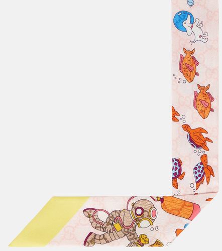 Pañuelo de sarga de seda estampado - Gucci - Modalova