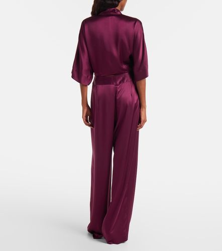 High-rise silk wide-leg pants - The Sei - Modalova