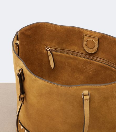 Borsa Rockstud Medium in suede - Valentino Garavani - Modalova