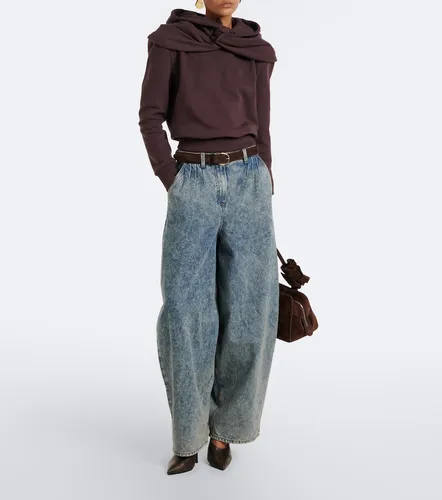 Draped cotton jersey hoodie - Magda Butrym - Modalova